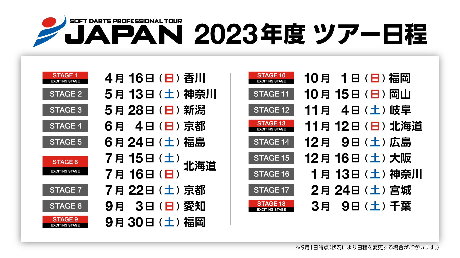 JAPAN2023スケジュール